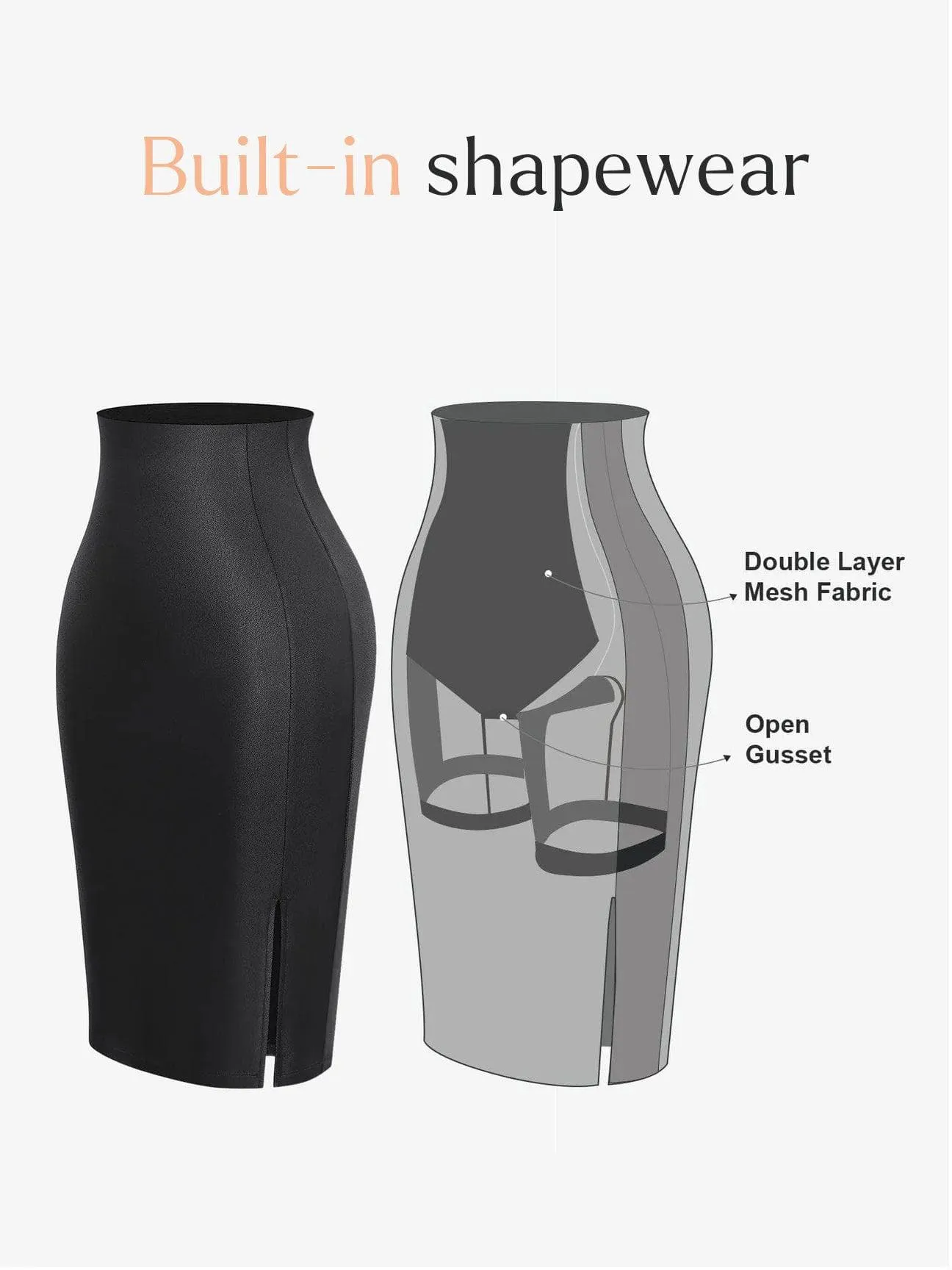 Shapewear Leather Sculpting Bodysuit or Skirt or Legging