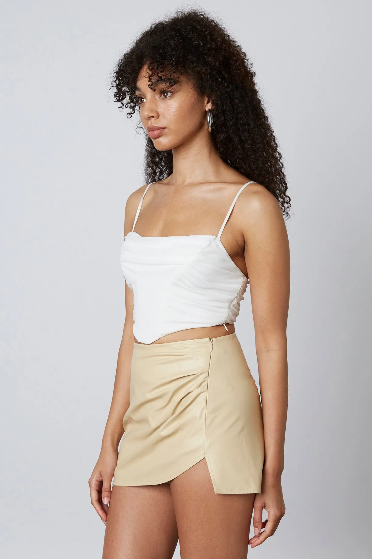 Vegan Leather Mini Skort