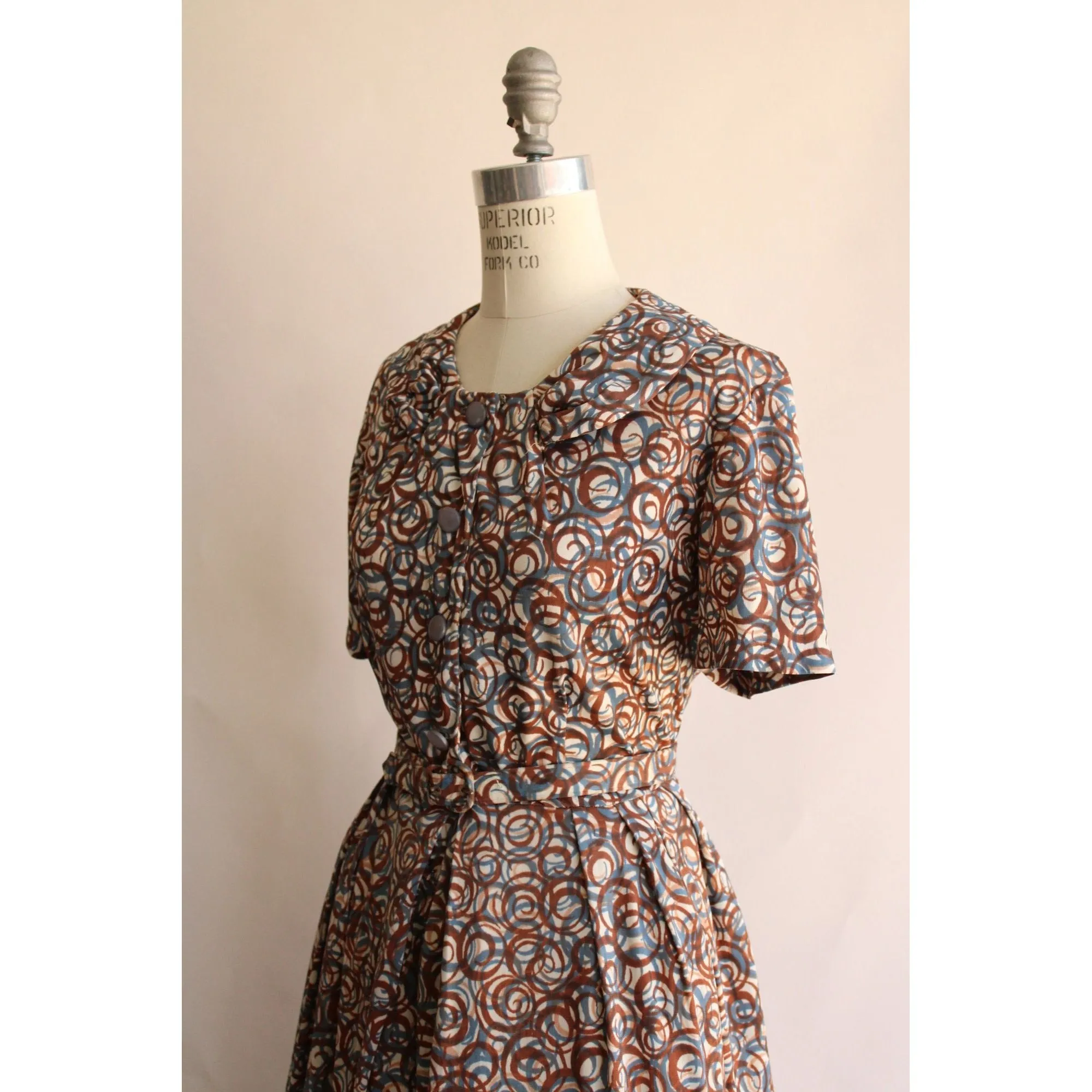 Vintage 1950s Dress with Belt By Berkshire Between Size