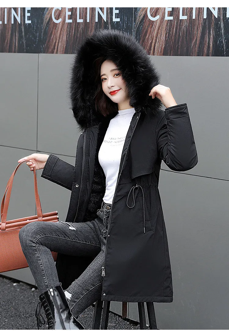 Women Wool Cotton-Padded Winter Jacket