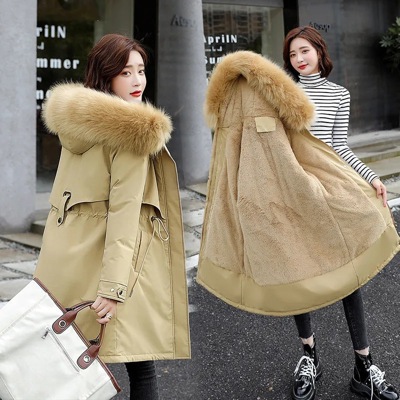 Women Wool Cotton-Padded Winter Jacket