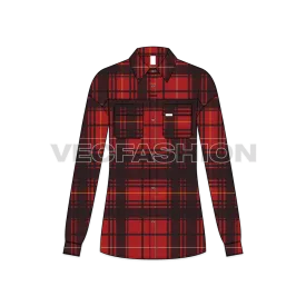 Women's Oversized Plaid Winter Shirt