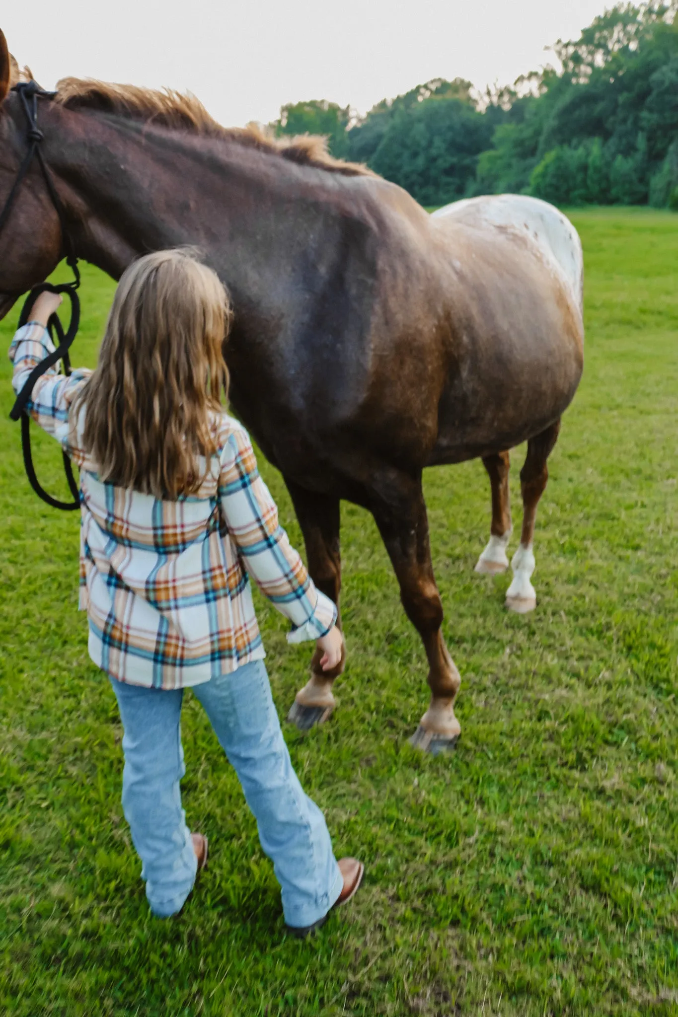 Wrangler Girls Western Plaid Shirt